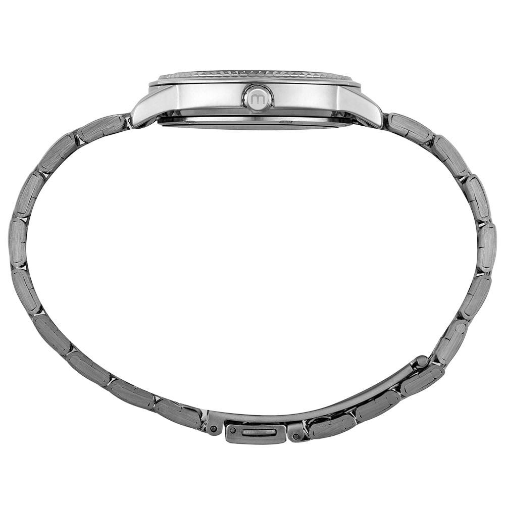 Relógio Feminino Prata Sete Elos Mostrador Verde Prata 3