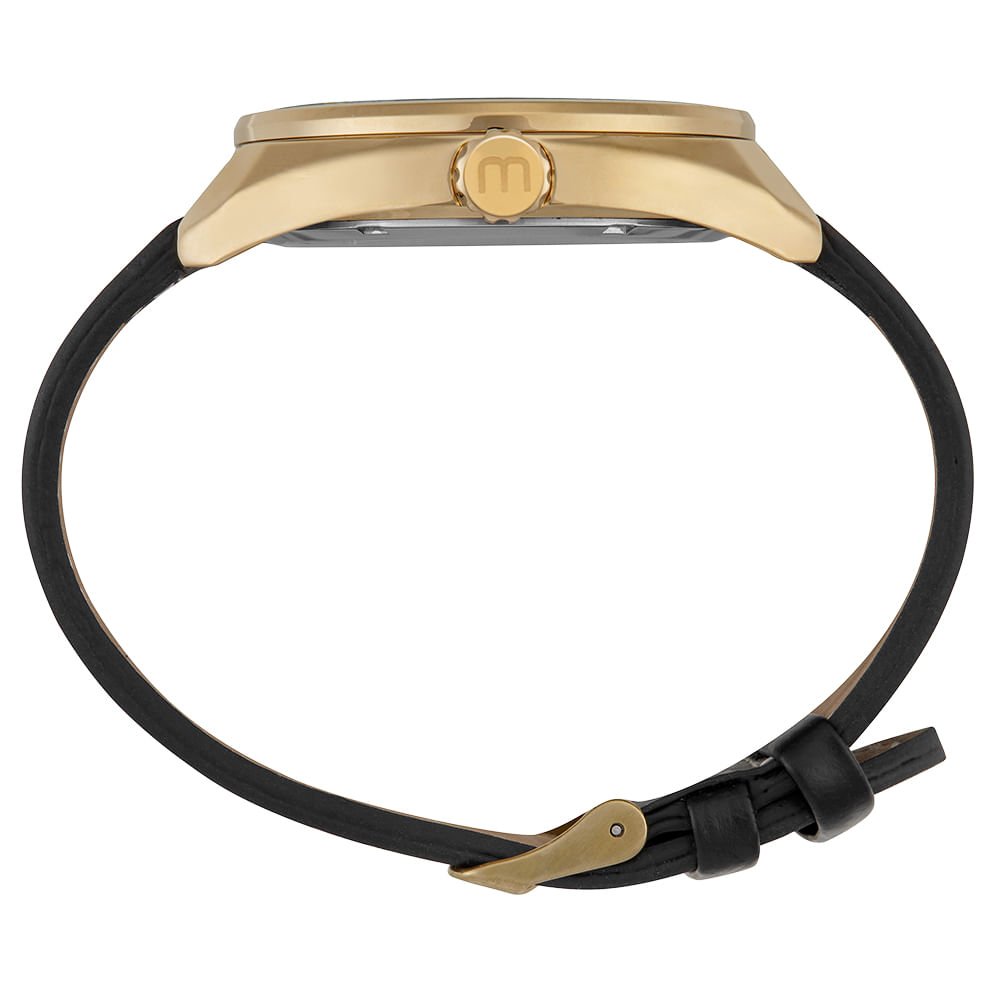 Relógio Masculino Preto Casual Pulseira Resistente Preto/Dourado 3