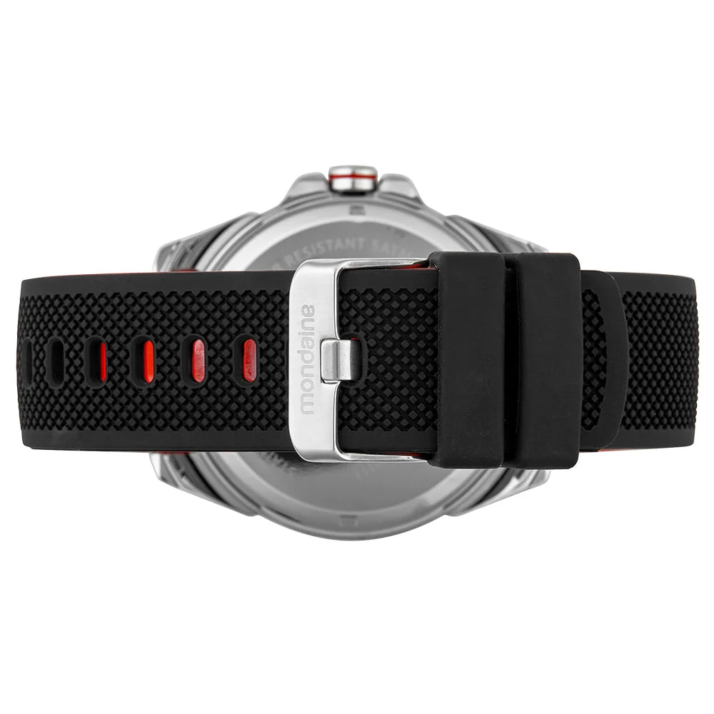 Relógio Masculino Cronógrafo Prata Pulseira Bicolor Preto/Prata 3