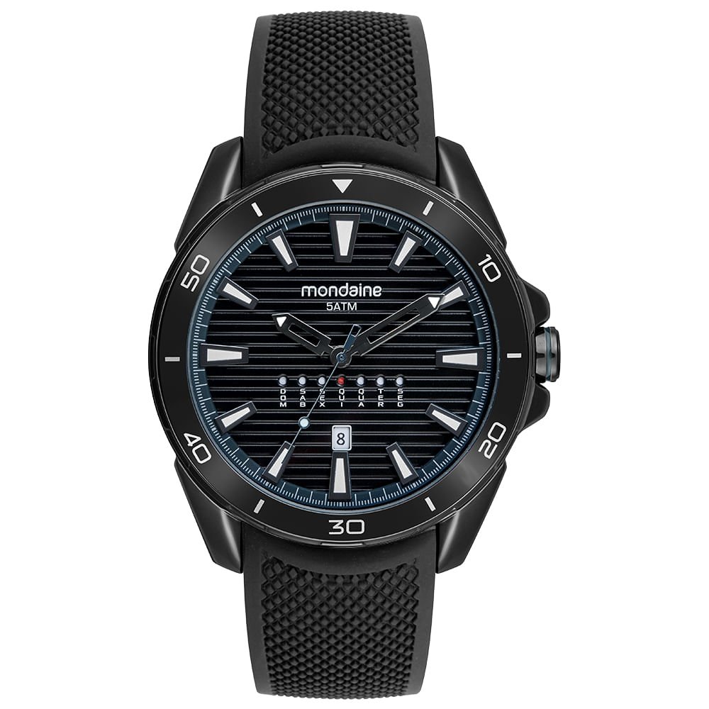 Relógio Masculino Cronógrafo Preto Pulseira Bicolor