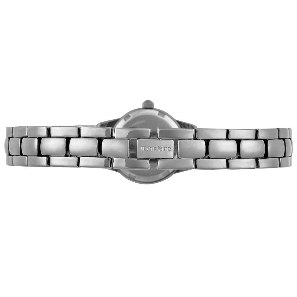 Relógio Feminino Prata Pequeno Mostrador Madrepérola Prata 4