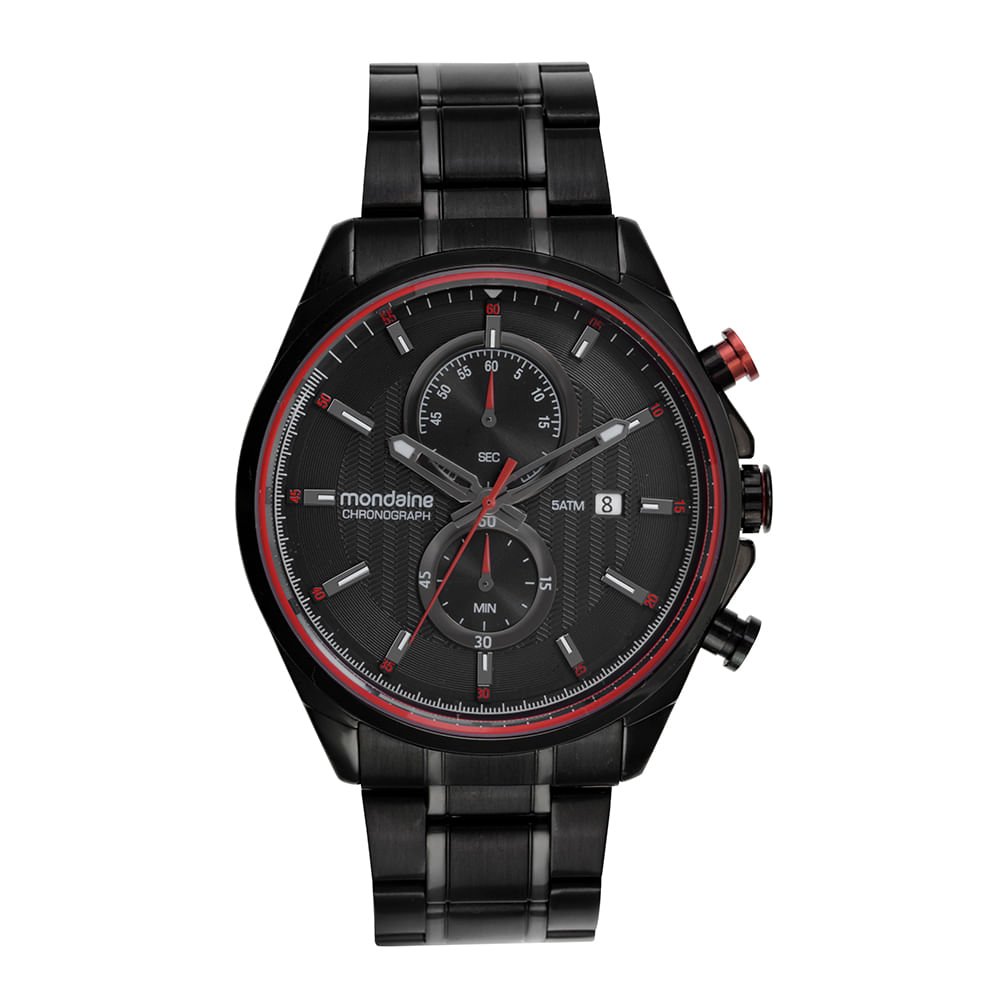 Relógio Masculino Todo em Preto com Cronógrafo