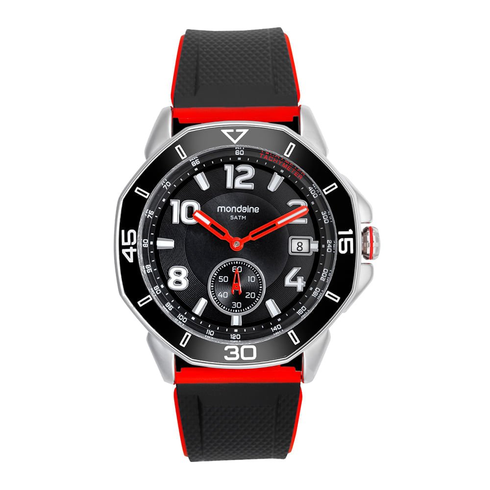 Relógio Masculino Prata Marcação de Segundos em 6h