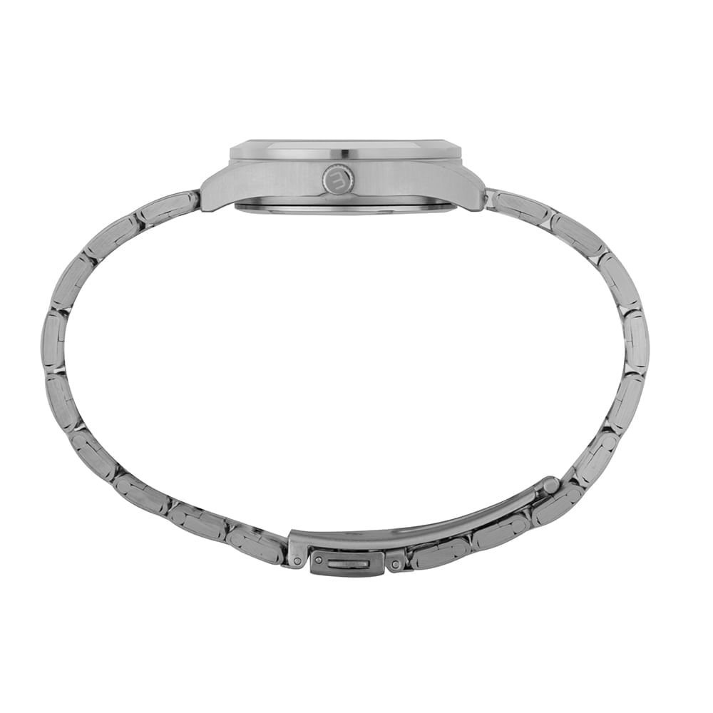 Relogio Feminino Prata Analógico Cristais Prata 2