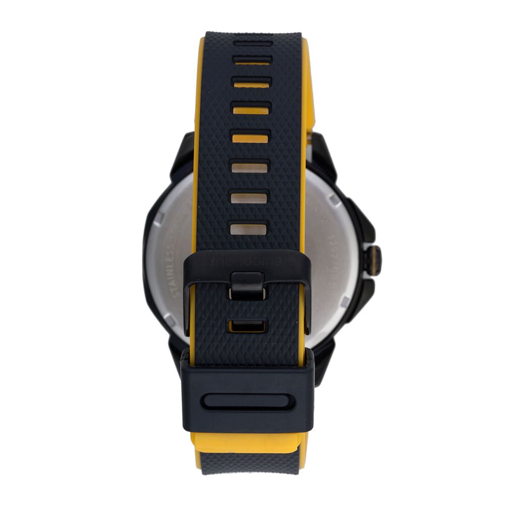 Relógio Masculino Preto e Amarelo Marcação de Segundos Preto/Amarelo 4