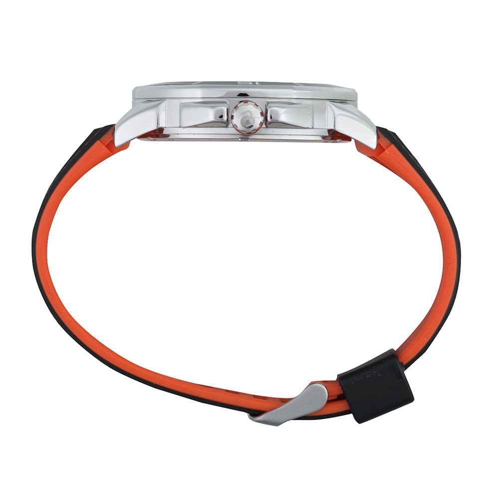 Relógio Masculino Preto e Laranja Marcação de Segundos Preto/Laranja 3