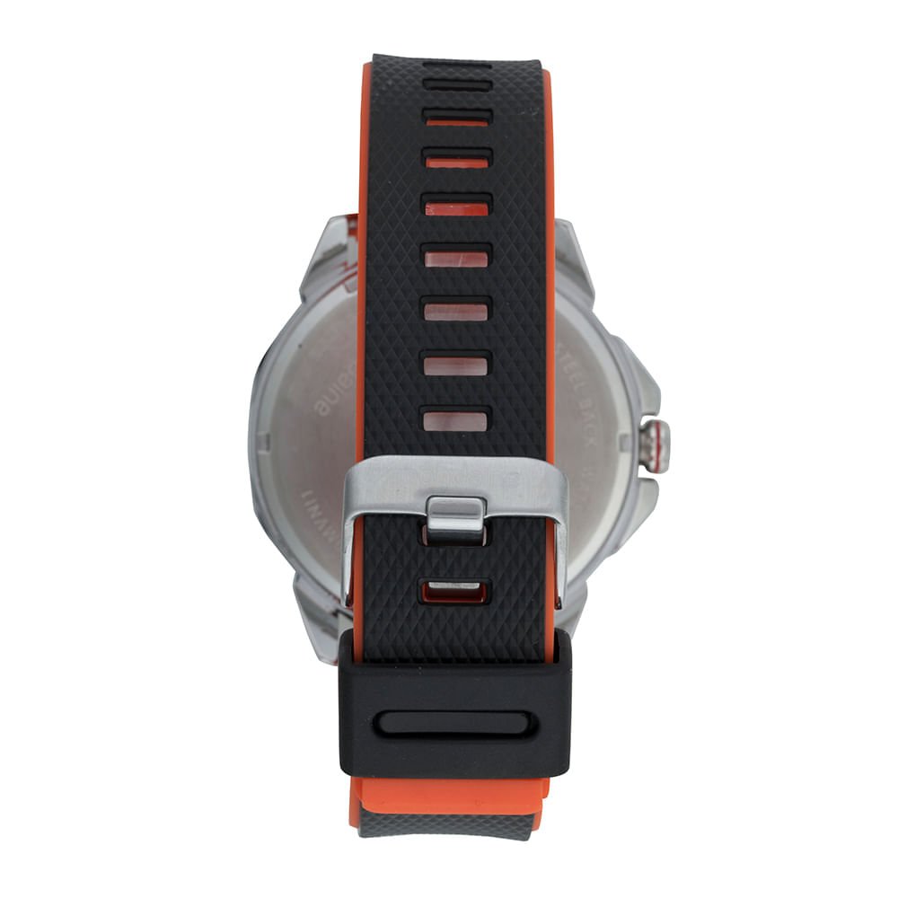 Relógio Masculino Preto e Laranja Marcação de Segundos Preto/Laranja 4