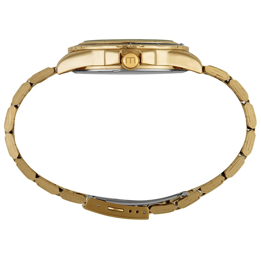 Relógio Masculino Dourado Marcação de Segundos em 6h Dourado 2