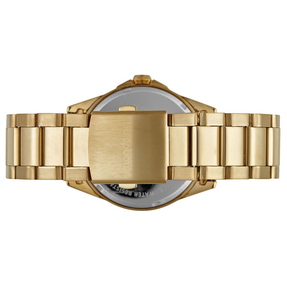 Relógio Masculino Dourado Marcação de Segundos em 6h Dourado 3