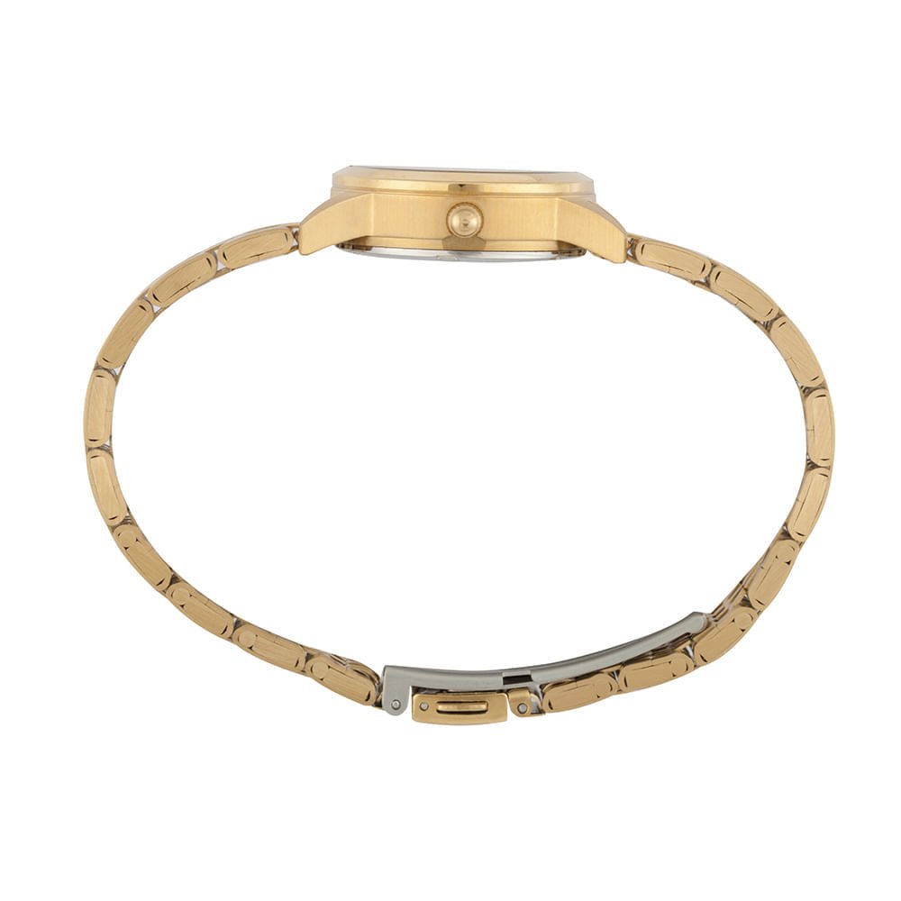 Relógio Feminino Dourado Clássico Madreperola Dourado 2