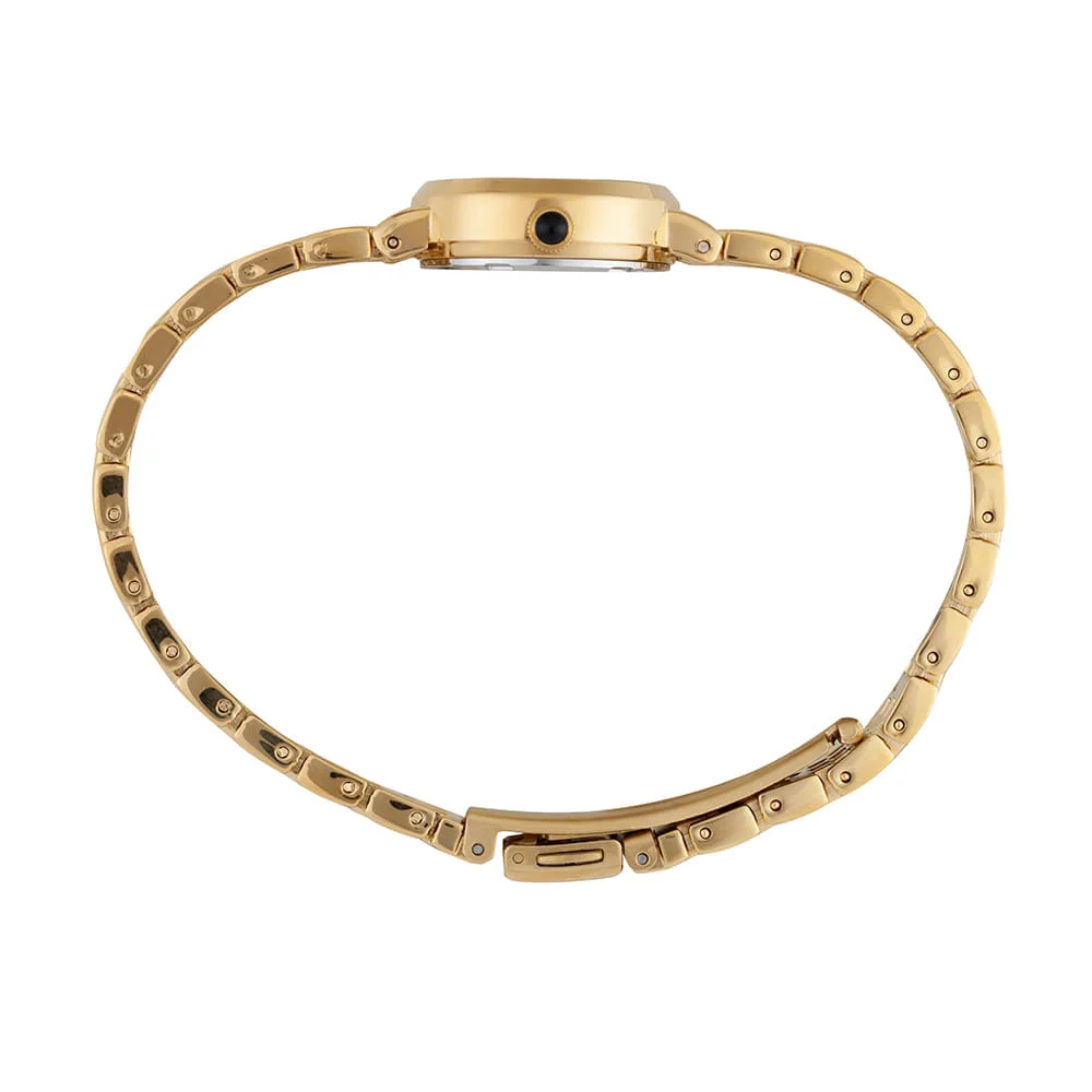 Relógio Feminino Dourado Clássico Analógico Dourado 3