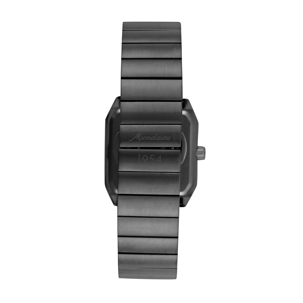 Relógio Masculino Quadrado Anadigi Linha 1954 Preto Preto 4