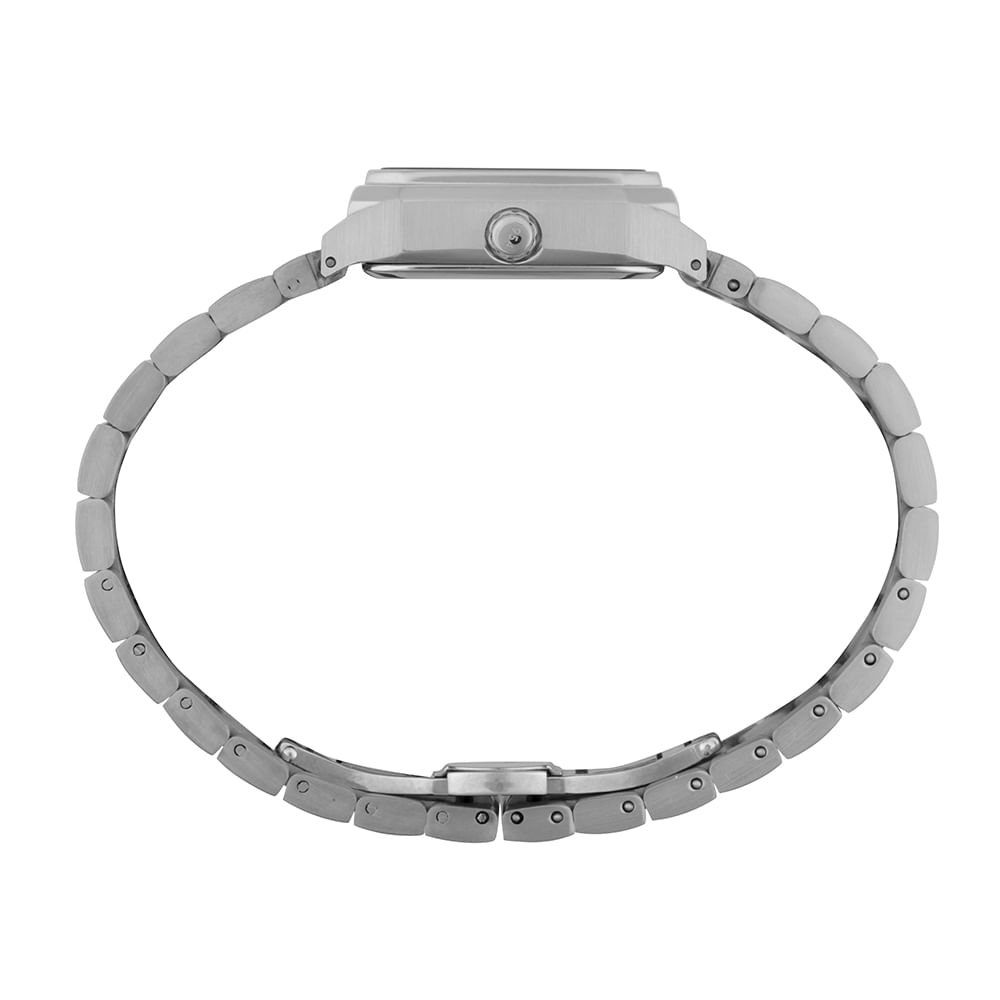 Relógio Masculino Quadrado Anadigi Linha 1954 Prata Prata 3