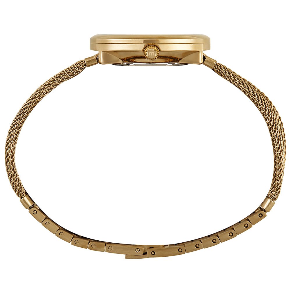Relógio Feminino Pulseira Malha de Aço Dourado Dourado 3