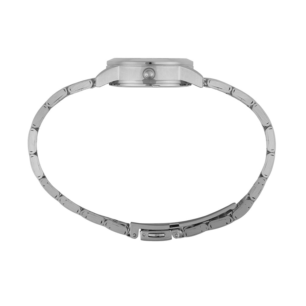 Relógio Feminino Prata Clássico Madreperola Prata 2