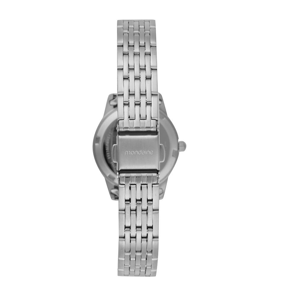 Relógio Feminino Prata Clássico Madreperola Prata 3