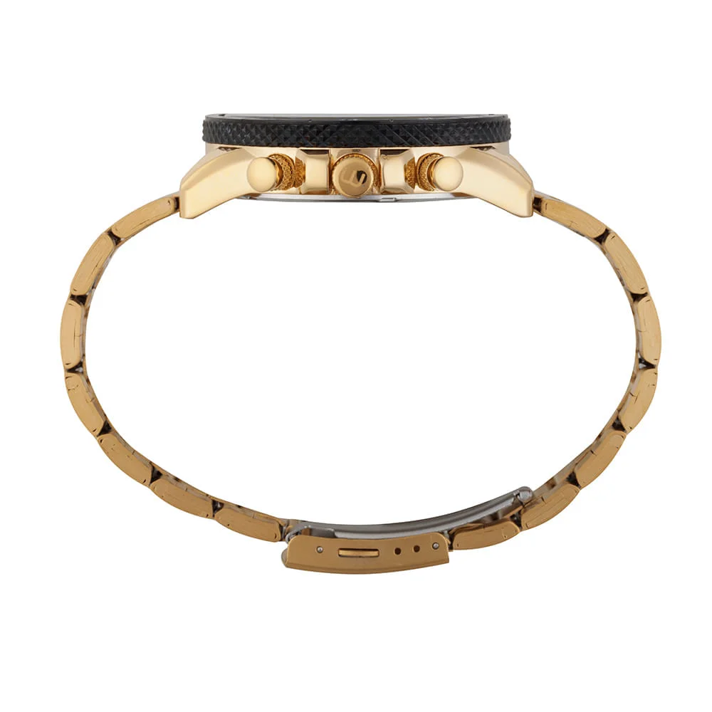 Relógio Masculino Cronógrafo Dourado Dourado 3