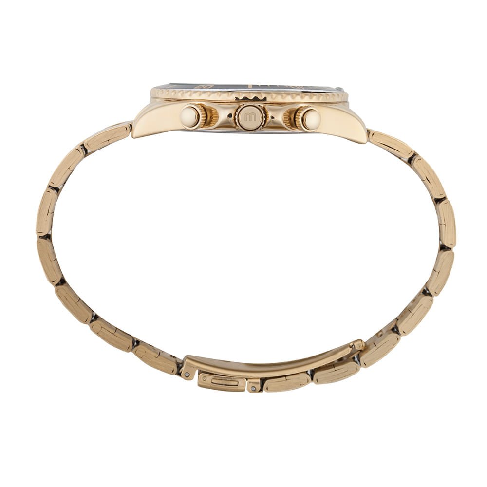 Relógio Masculino Dourado Digital Com Alarme Cronógrafo Dourado 2