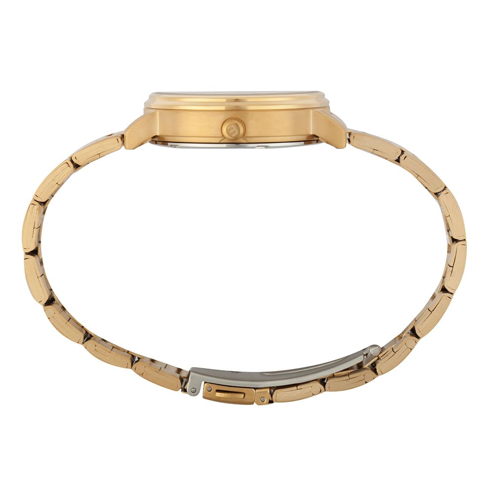 Relógio Feminino Dourado Calendário Vintage Dourado 2