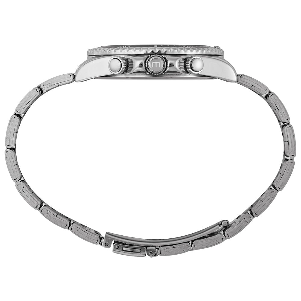 Relógio Masculino Prata Digital Com Alarme Cronógrafo Prata 3