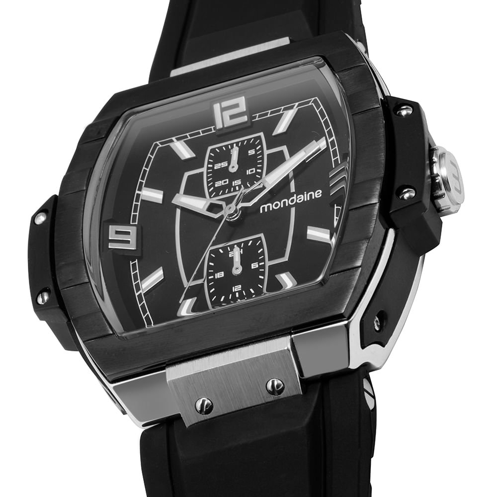 Relógio Masculino Preto Multifunção Data e 24 Horas Preto 2