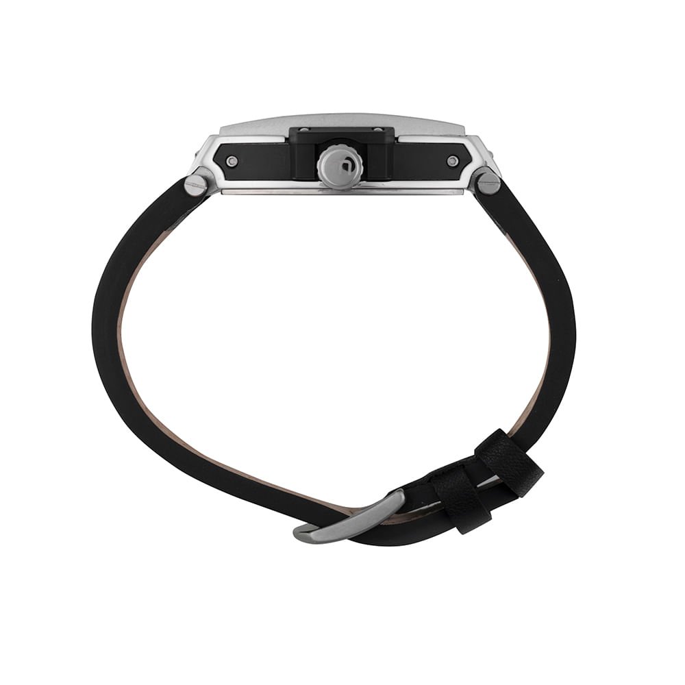 Relógio Masculino Calendário Mostrador 3D Prata 3