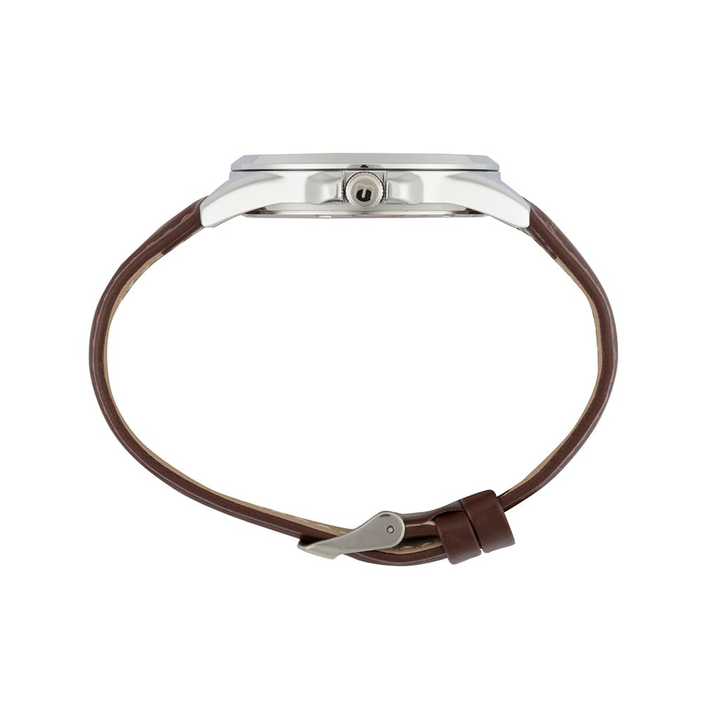 Relógio Masculino Prata e Marrom Prata 2