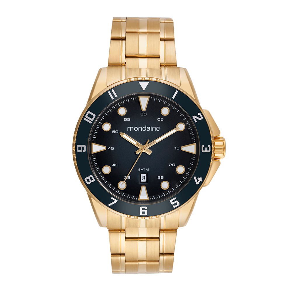 Relógio Masculino Calendário Aço