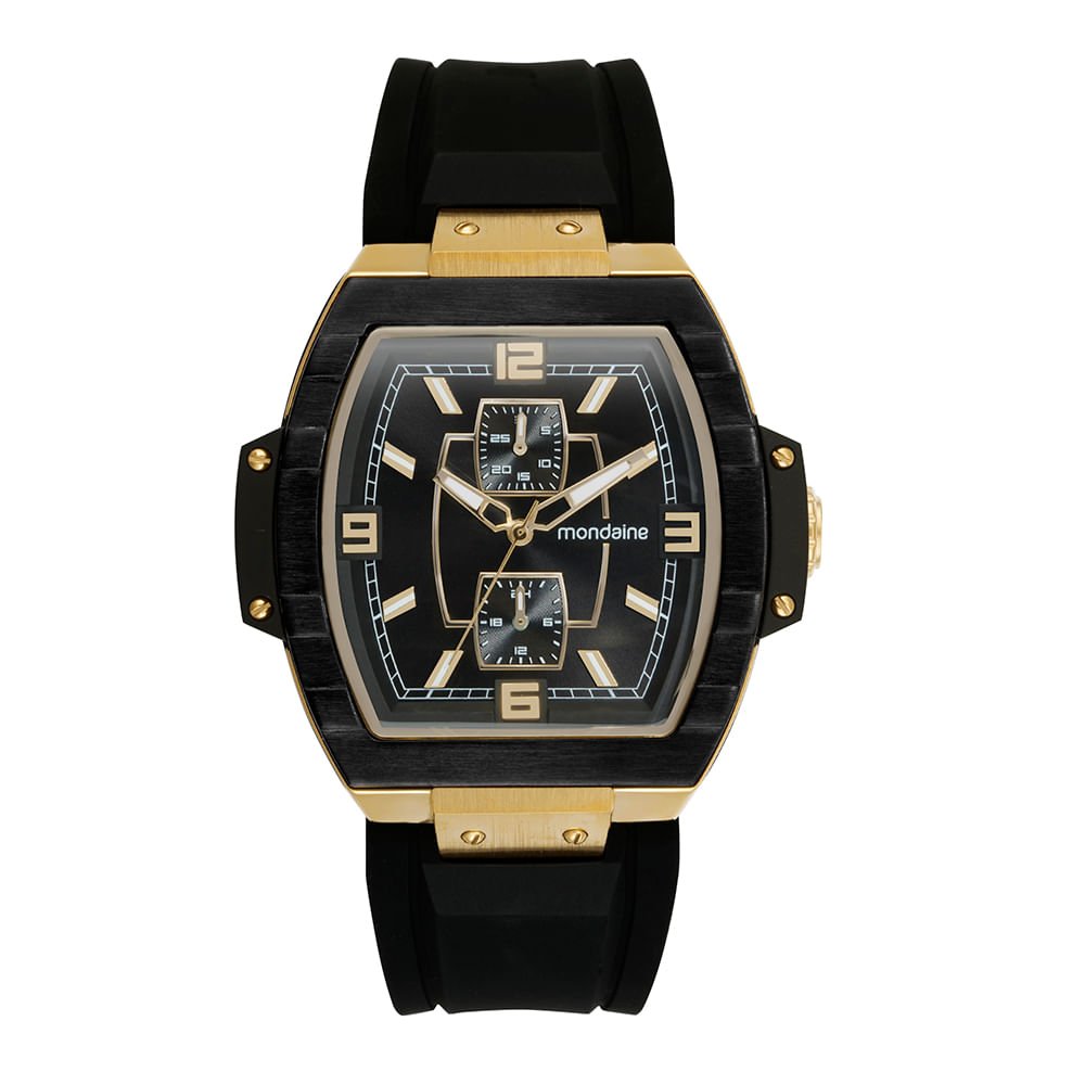 Relógio Masculino Multifunção Silicone Preto