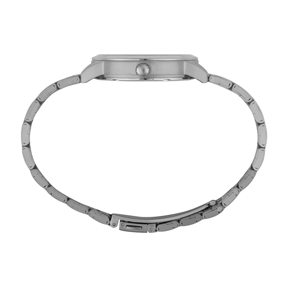 Relógio Feminino Aço Madreperola Prata Prata 2