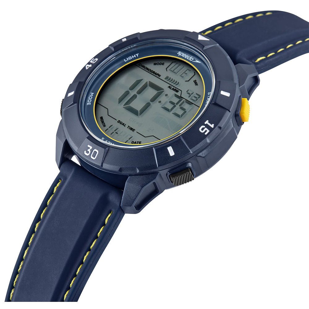 Relógio Masculino Speedo Anadigi Azul Pulseira Silicone Azul 2