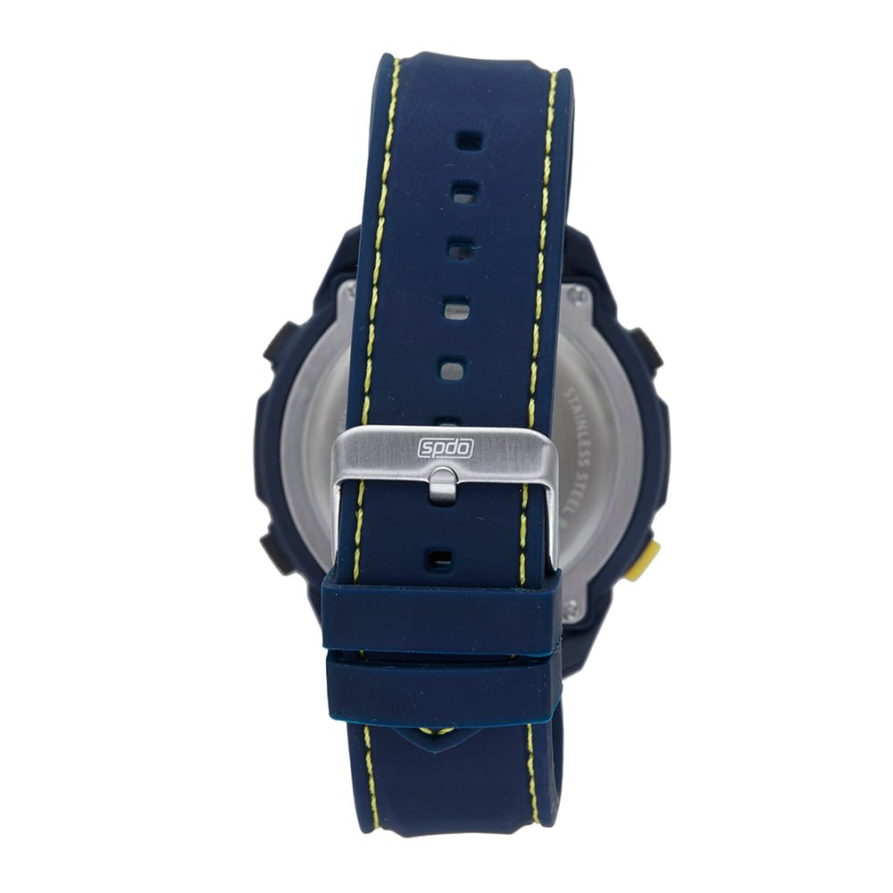 Relógio Masculino Speedo Anadigi Azul Pulseira Silicone Azul 4