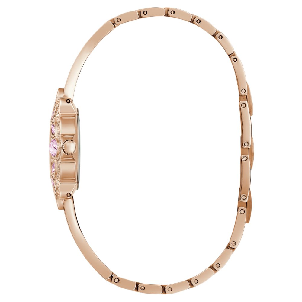 Relógio Guess Feminino Floral Cristais Rosé Rosé 3