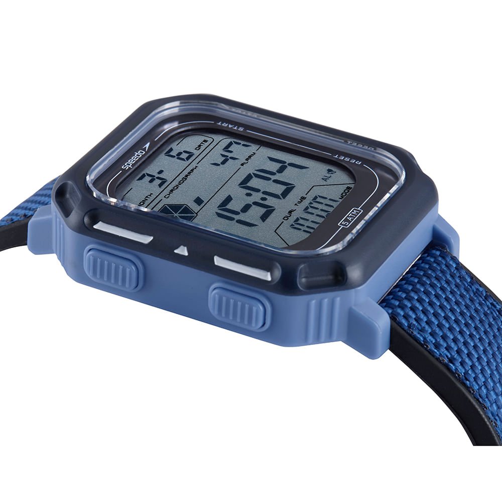 Relógio Masculino Speedo Anadigi Quadrado Azul Azul 2