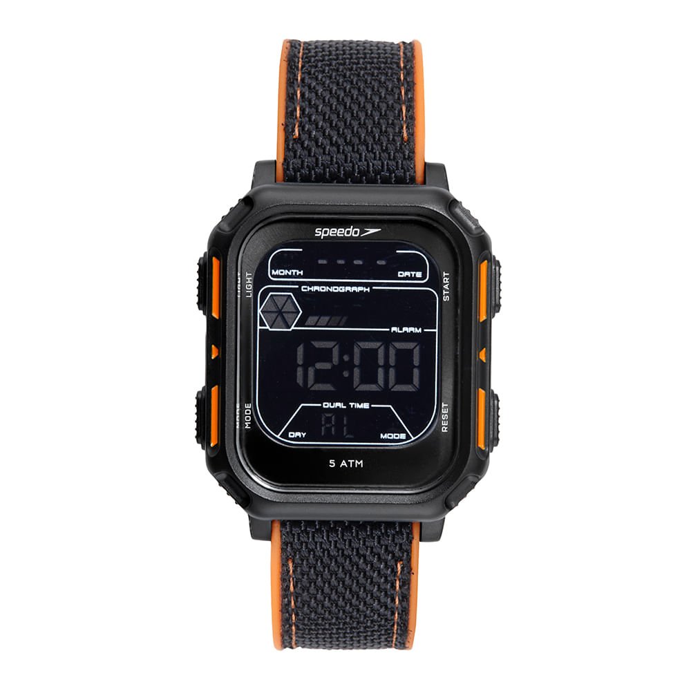 Relógio Masculino Speedo Anadigi Preto Quadrado