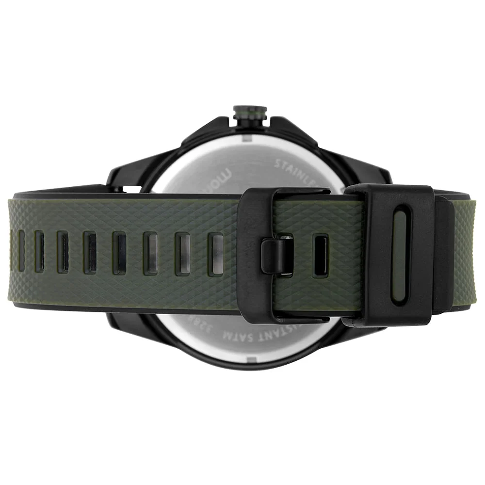 Relógio Masculino Preto Calendário Fivela Preto 2