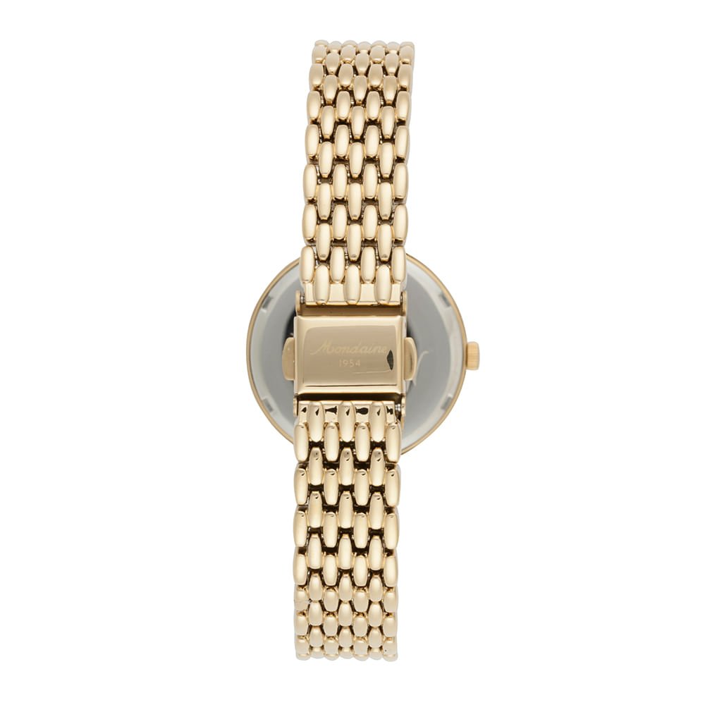 Relógio Feminino Dourado Index Completo Preto Dourado 4