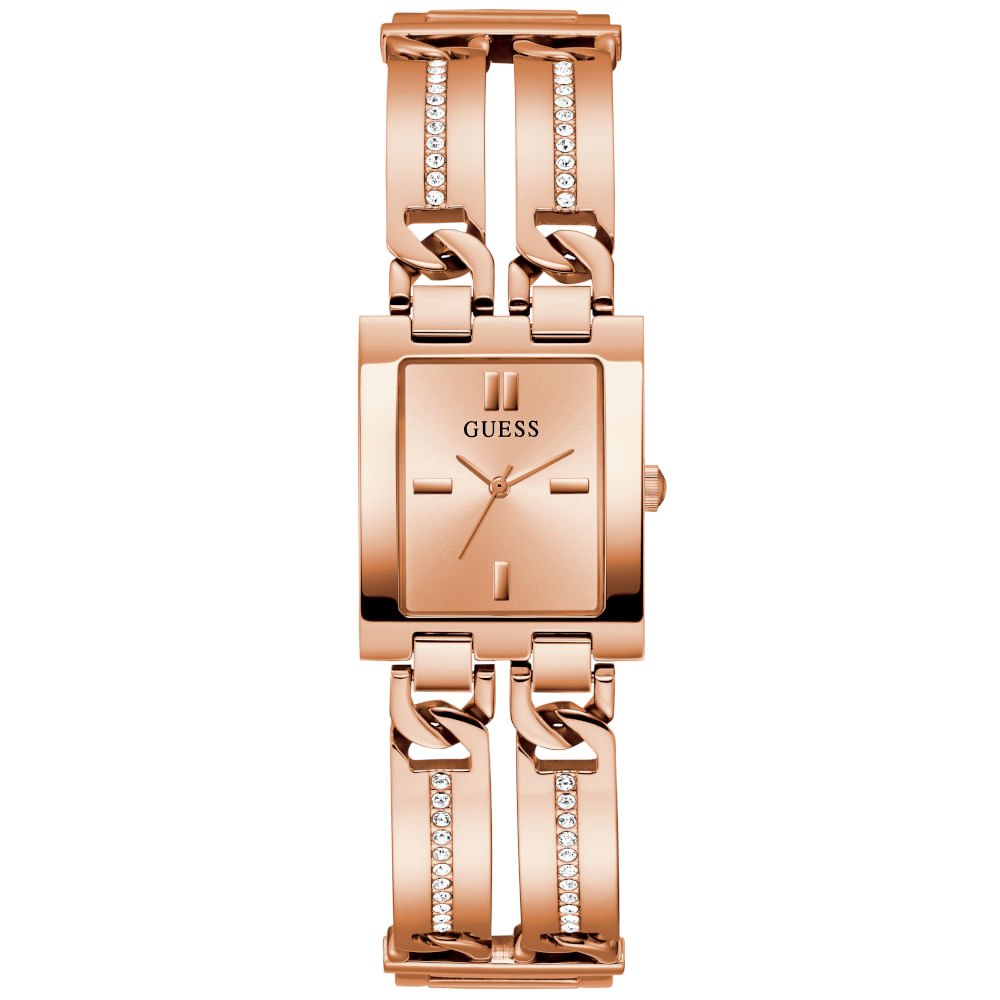 Relógio Guess Feminino Quadrado Bracelete Rosé