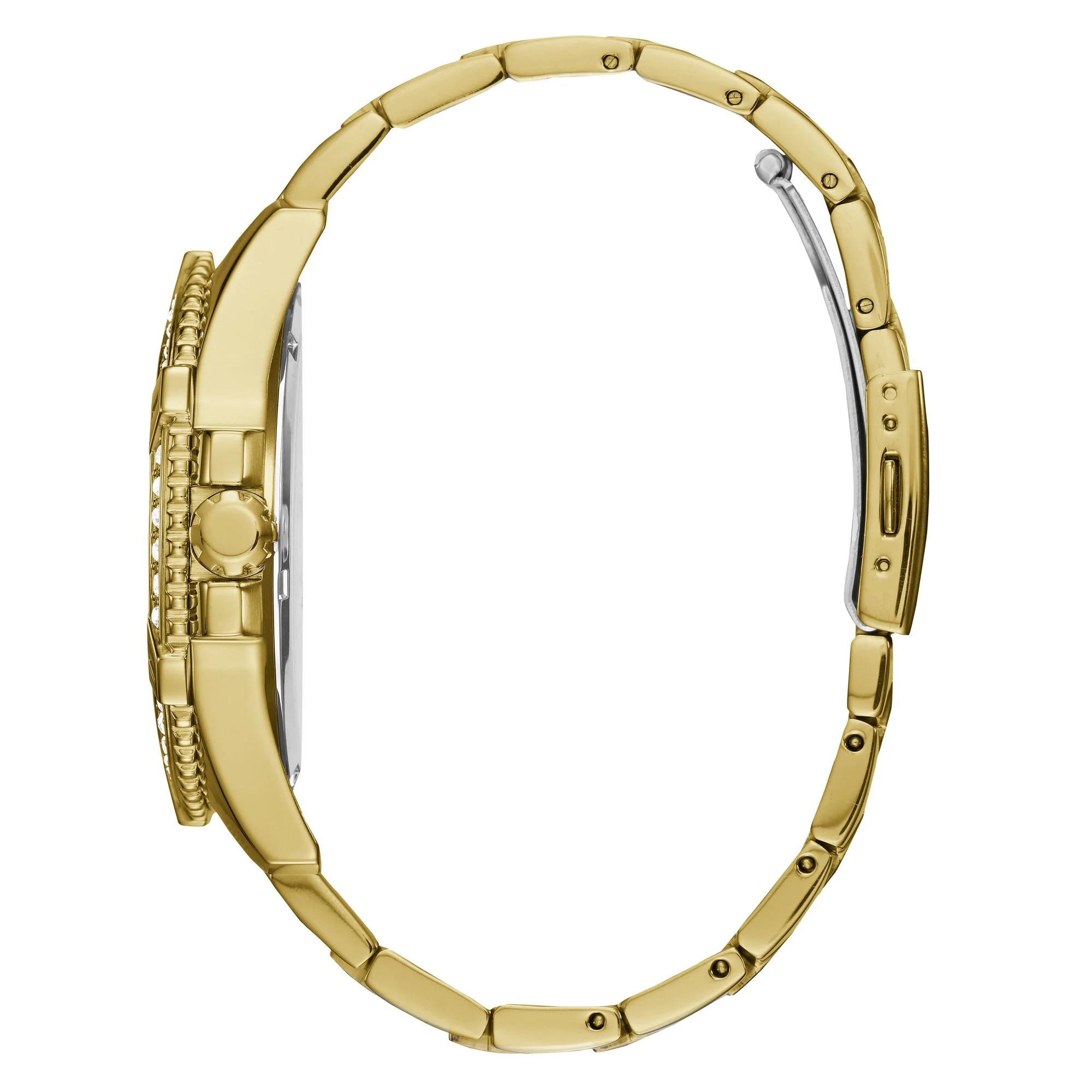 Relógio Guess Masculino Multifunção Cristais Dourado Dourado 4