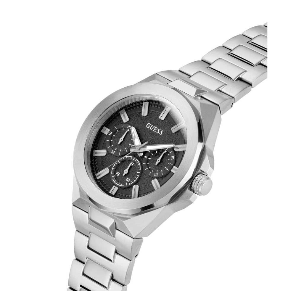 Relógio Guess Masculino Multifunção Esportivo Prata Prata 2