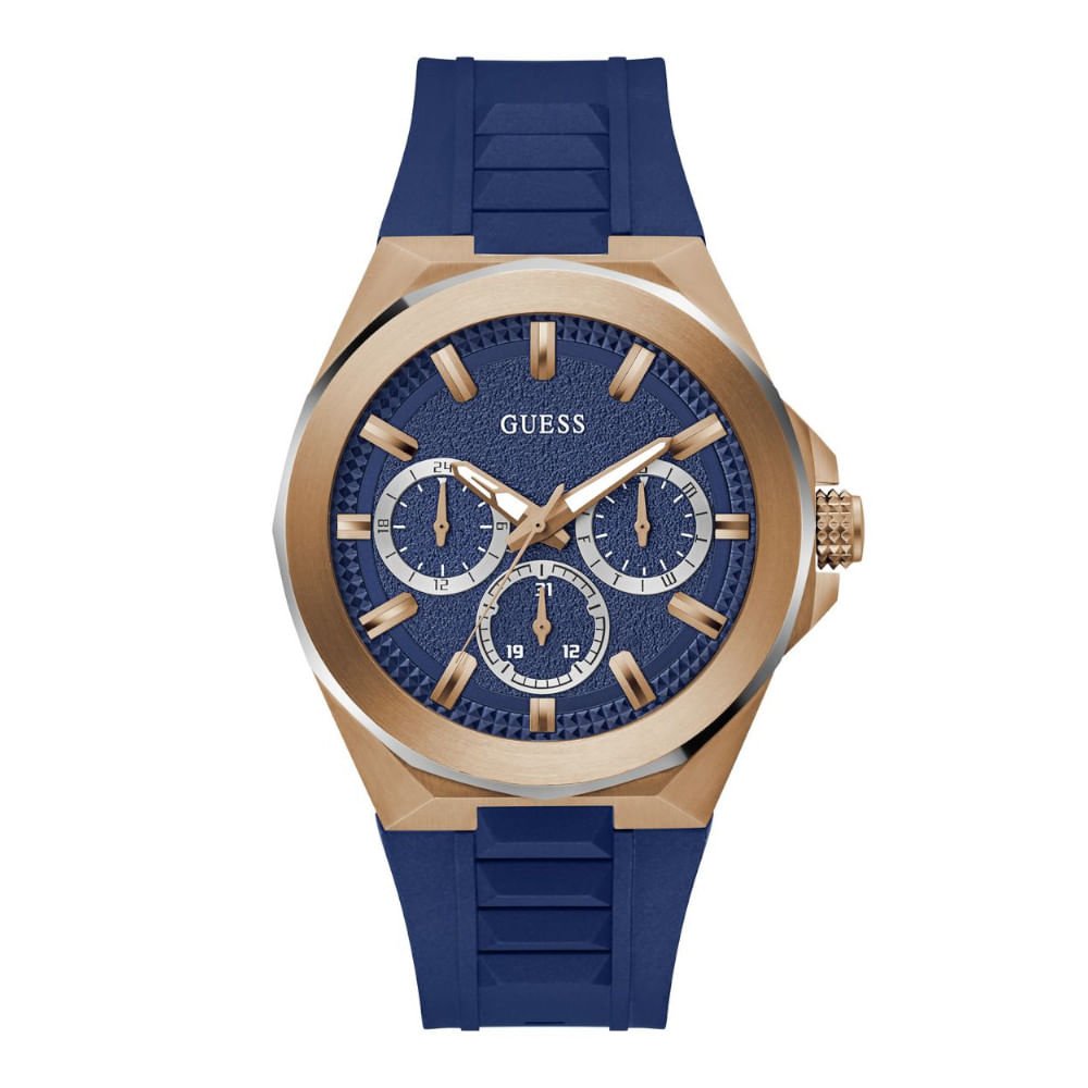 Relógio Guess Masculino Multifunção Esportivo Rosé e Azul