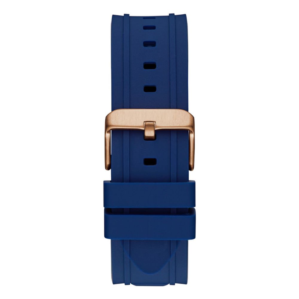 Relógio Guess Masculino Multifunção Esportivo Rosé e Azul Dourado 5
