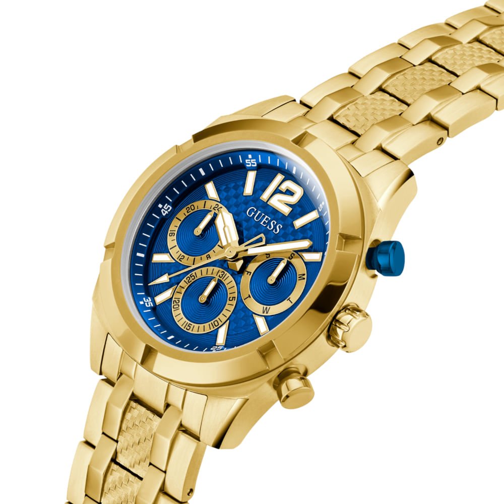 Relógio Guess Masculino Multifunção Esportivo Dourado Dourado 2