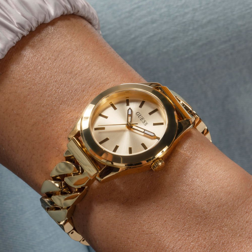 Relógio Guess Feminino Corrente Dourado Dourado 3