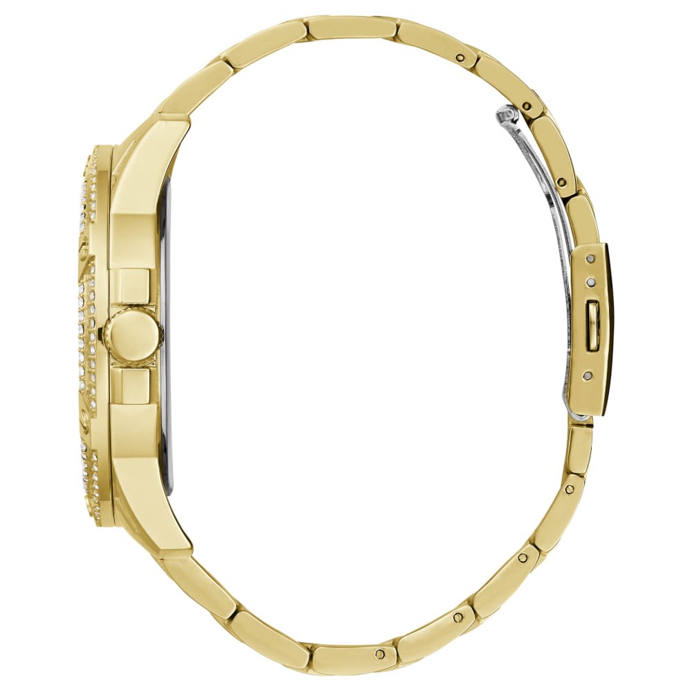 Relógio Guess Masculino Multifunção Cristais Dourado Dourado 4