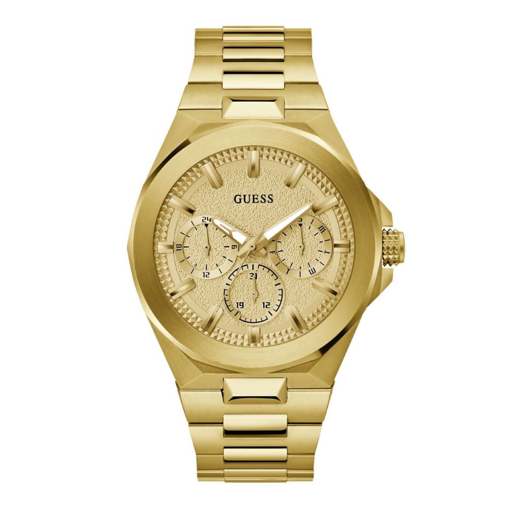 Relógio Guess Masculino Multifunção Esportivo Dourado