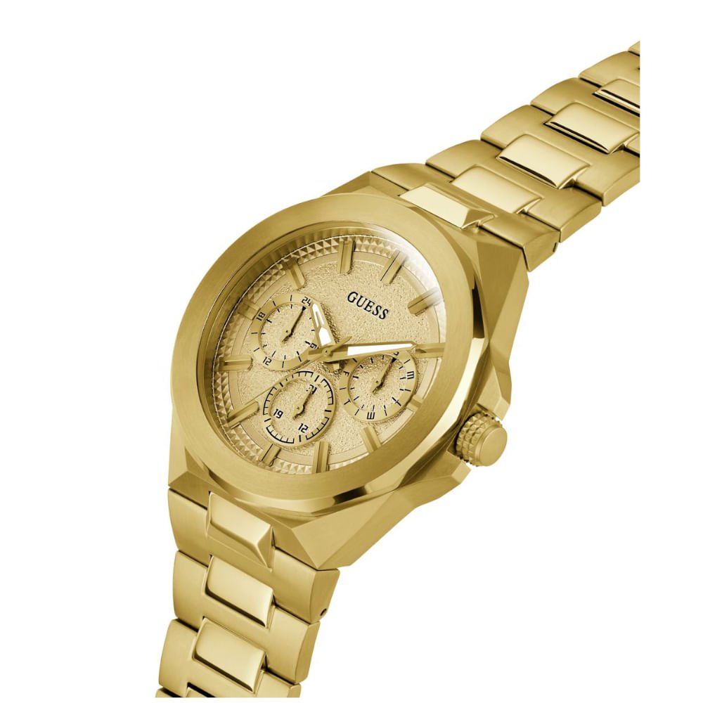 Relógio Guess Masculino Multifunção Esportivo Dourado Dourado 2