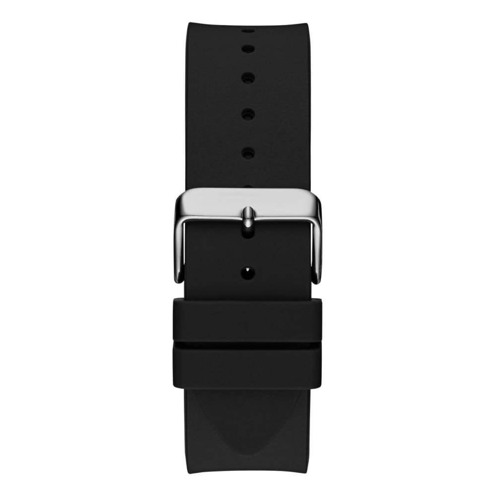 Relógio Guess Masculino Detalhe Pneu Silicone Prata Prata 5