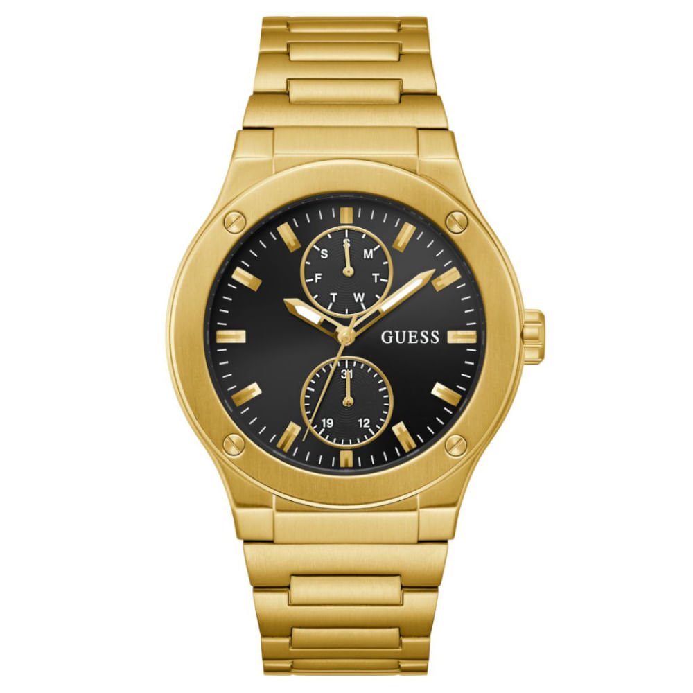 Relógio Guess Masculino Multifunção Dourado