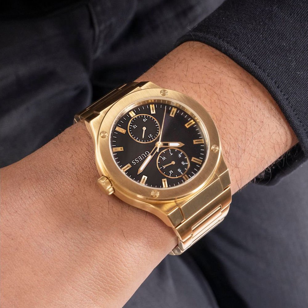 Relógio Guess Masculino Multifunção Dourado Dourado 3
